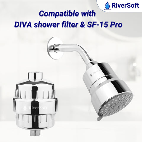 BLISS-15C Shower Filter Replacement Cartridge with 15 Stage Filter for Hard Water