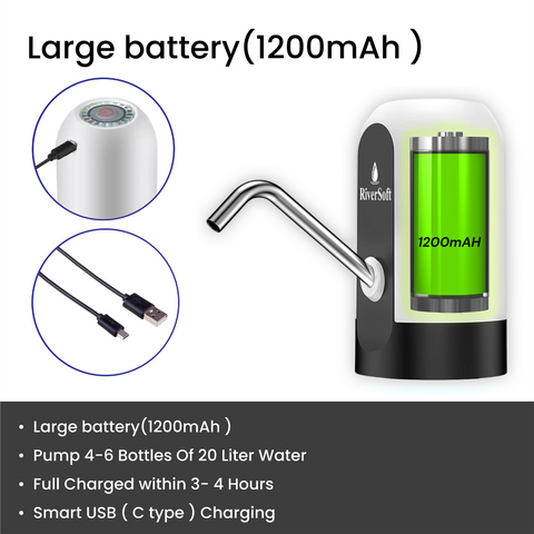 AWD-BW-1 Automatic Rechargeable Water Dispenser Pump for 20 Litre Water Bottle