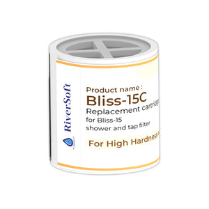 BLISS-15C Shower Filter Replacement Cartridge with 15 Stage Filter for Hard Water