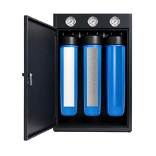 RiverSoft RIVIQ MHW-20-3 |20-Inch 3 Stage Whole House Water Filter | Mainline Water Filter for Home | Hard Water Conditioning + GAC + CTO Carbon Filter| Water Softener for Home