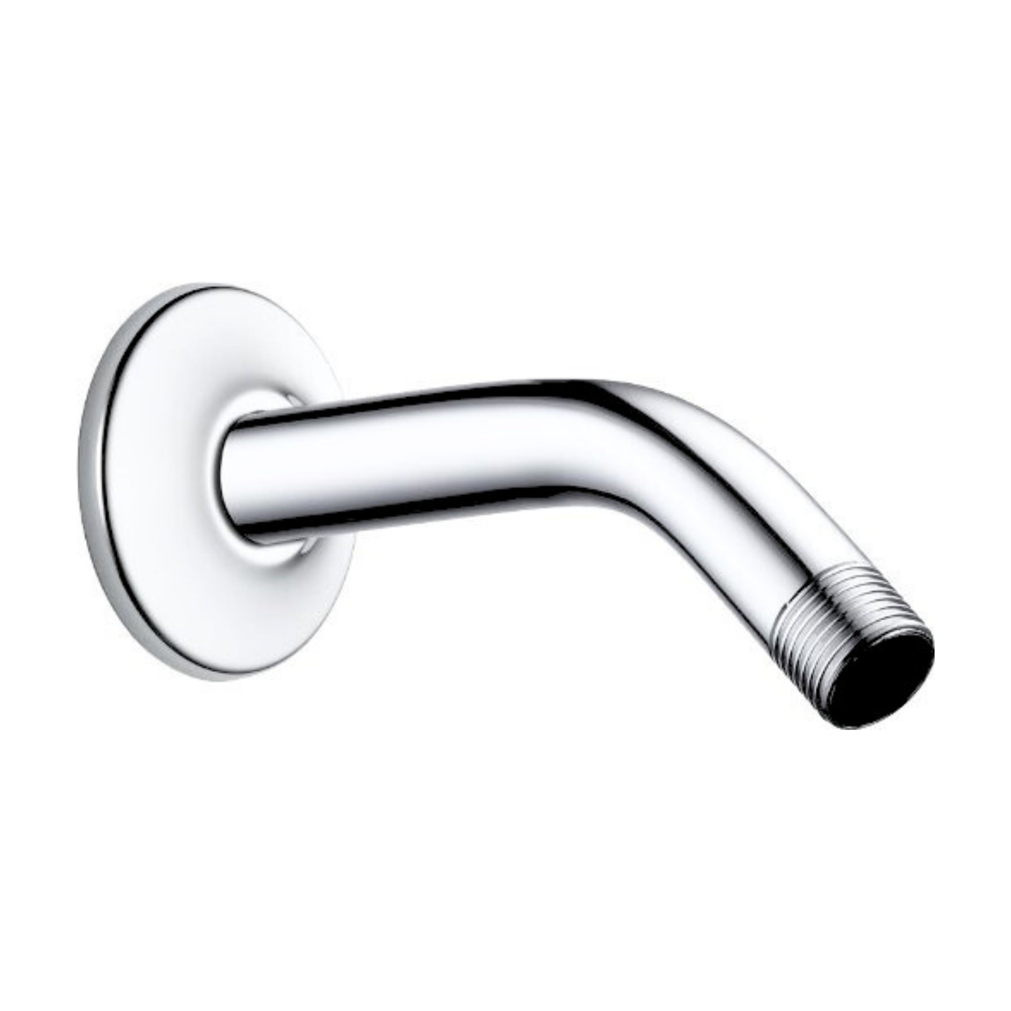 Shower Arm 6-INCH Brass Arm with Wall Flange (Chrome)