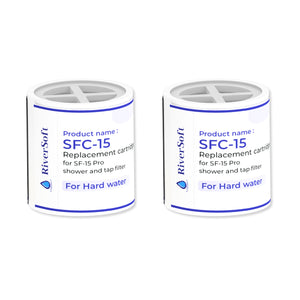 SFC-15 SHOWER FILTER CARTRIDGE WITH 15 STAGE | (PP, white, Pack of 2, Cartridge only)