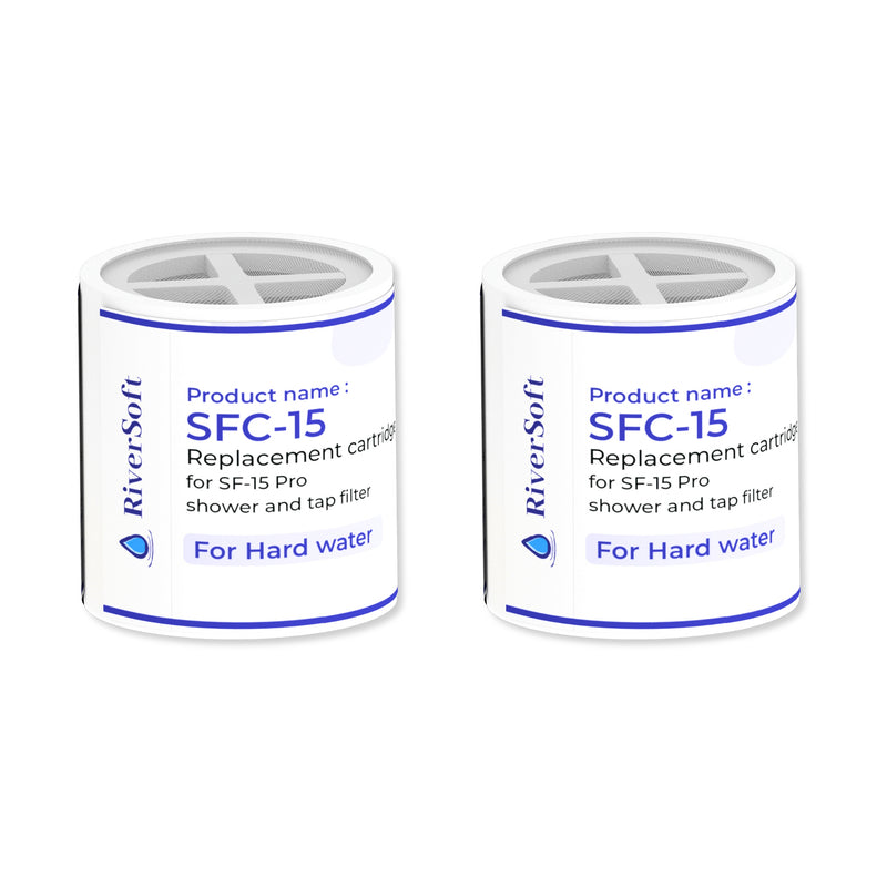 SFC-15 SHOWER FILTER CARTRIDGE WITH 15 STAGE | (PP, white, Pack of 2, Cartridge only)