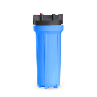 RiverSoft Prefilter Assembly Granular with Activated Carbon (GAC) Filter with Housing – Reduces Chlorine, Odors. (3/4 inch Inlet/Outlet, Blue, PP)
