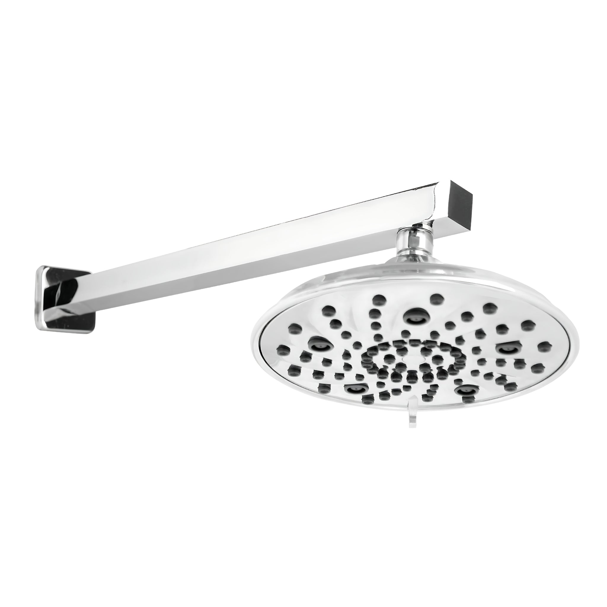 RiverSoft RSC-7 Shower Head 7-Function ABS with Adjustable Brass Ball Joint wide faceplate 199mm dia without arm