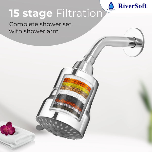 DIVA-05 Shower Filter for Hard Water and Water Softener for Bathroom with 5 Mode Spray Setting