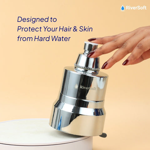 DIVA-03 shower filter for higher hardness | 3 Mode Spray Setting | Water Softener for Bathroom | Hard water filter (Chrome, Pack of 1)