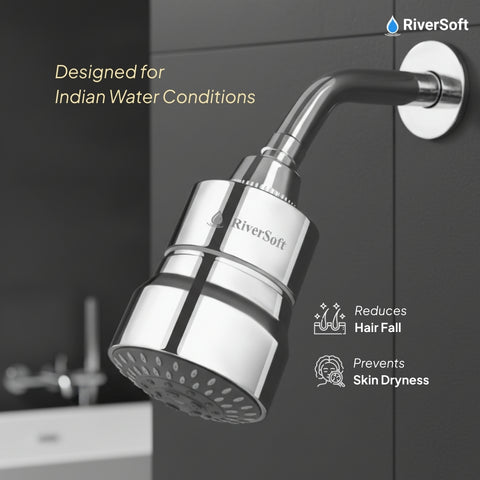 DIVA-05 Shower Filter for Hard Water and Water Softener for Bathroom with 5 Mode Spray Setting