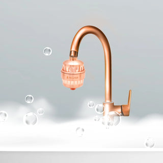 Rose gold-colored tap filter form RiverSoft