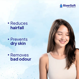 RiverSoft SF-MW-10 Shower & Tap Filter for Municipal Water Supply | 10-Stage Filter for Chlorine, Sediment & Mild Hard Water | Prevent Hair & Skin Damage