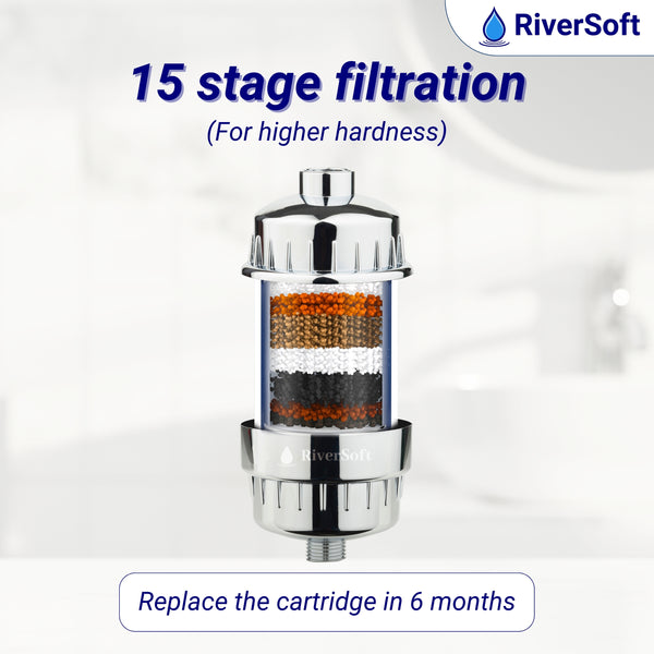 BLISS-15C replacement cartridge for shower filter cartridge with 15 stage for hard water |For High hardness water