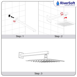 Shower Arm 18 inches long with wall flange | Brass Anti-Corrosion Shower Holder for Overhead Showers