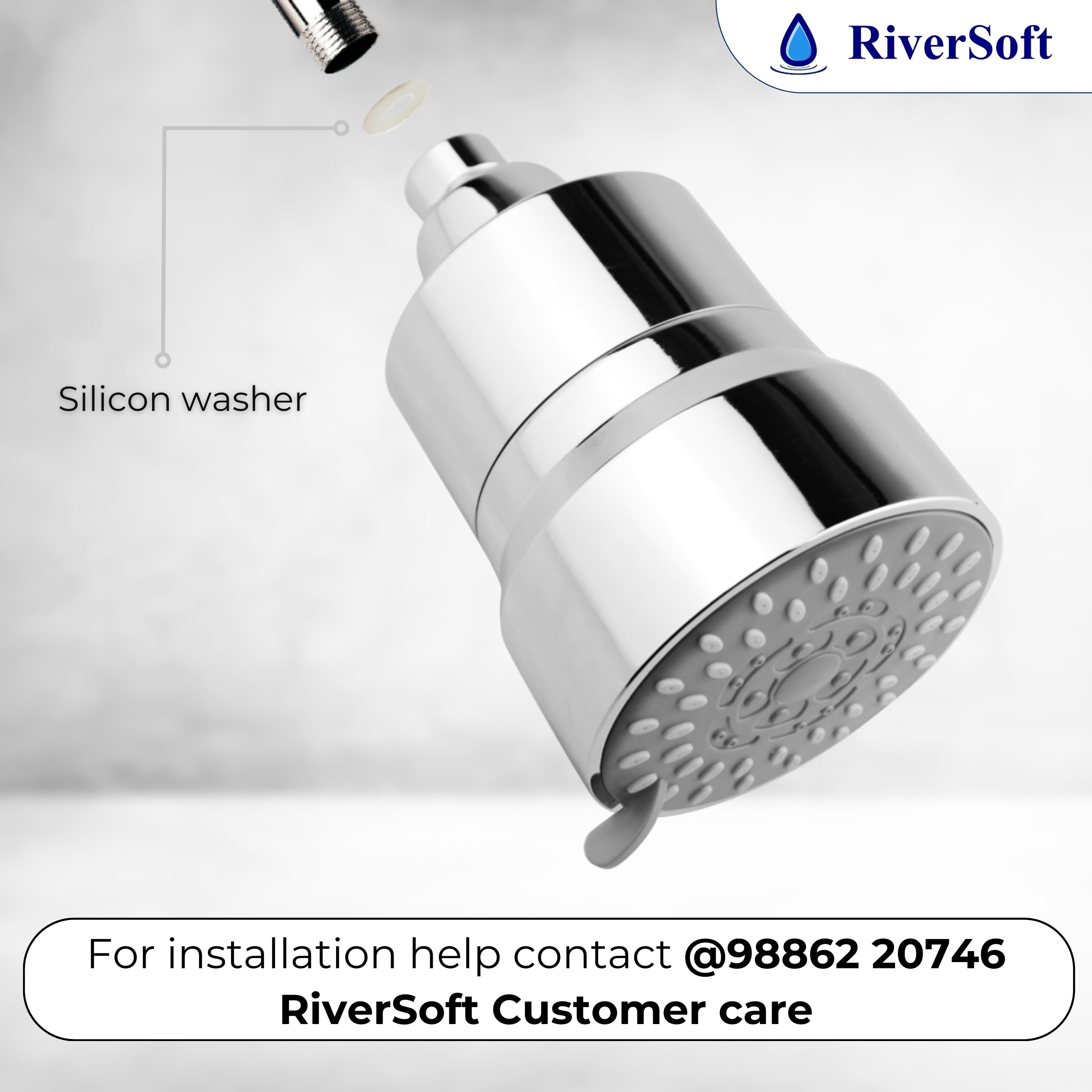 DIVA-03 shower filter for higher hardness | 3 Mode Spray Setting | Water Softener for Bathroom | Hard water filter (Chrome, Pack of 1)