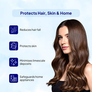 RiverSoft HWC-20 Replacement Cartridge reduces hair fall, protects skin, minimises limescale deposits, and safeguards home appliances.