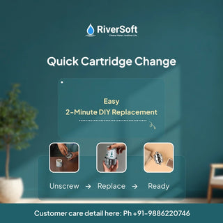 RiverSoft Municipal water Shower and tap filter cartridge quick cartridge