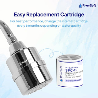 RiverSoft shower filter for bathroom easy cartridge replacement
