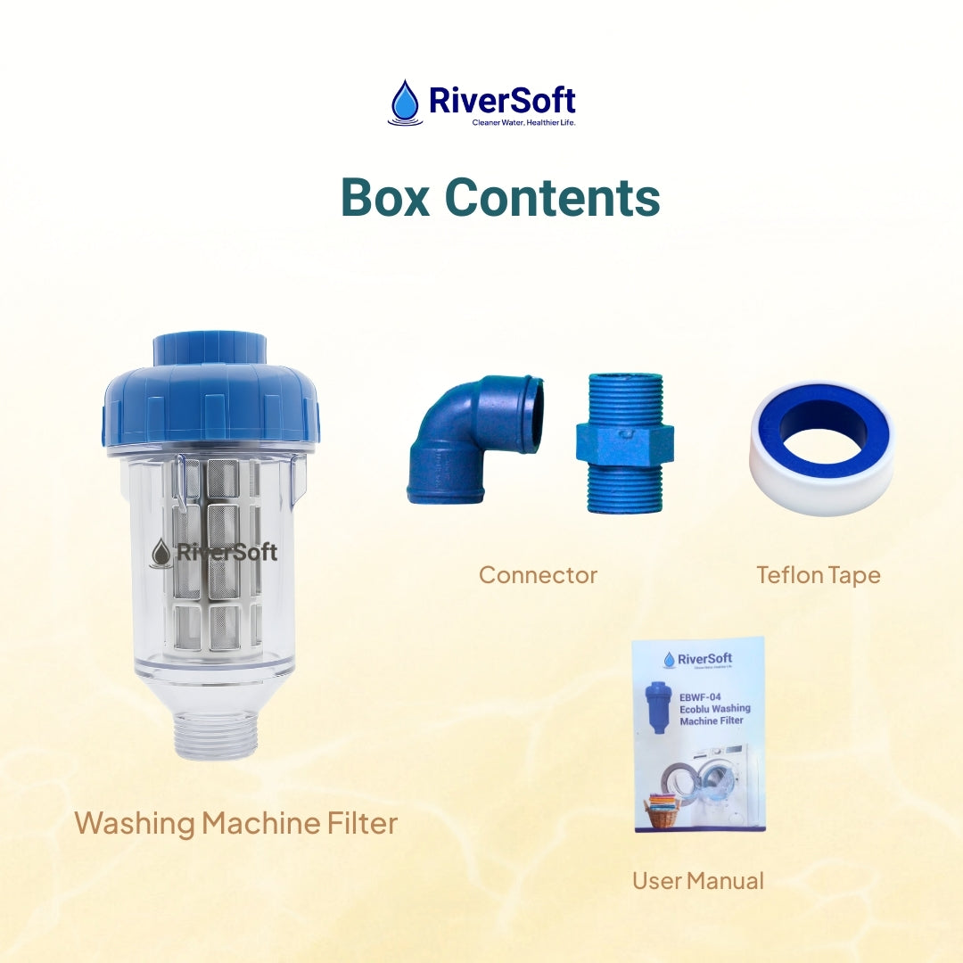 Washing machine filter for hard water