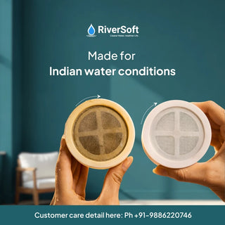 RiverSoft Municipal water Shower and tap filter cartridge made for indian water