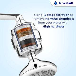 RiverSoft Bliss-15 shower filter with 15 stage for higher hardness 