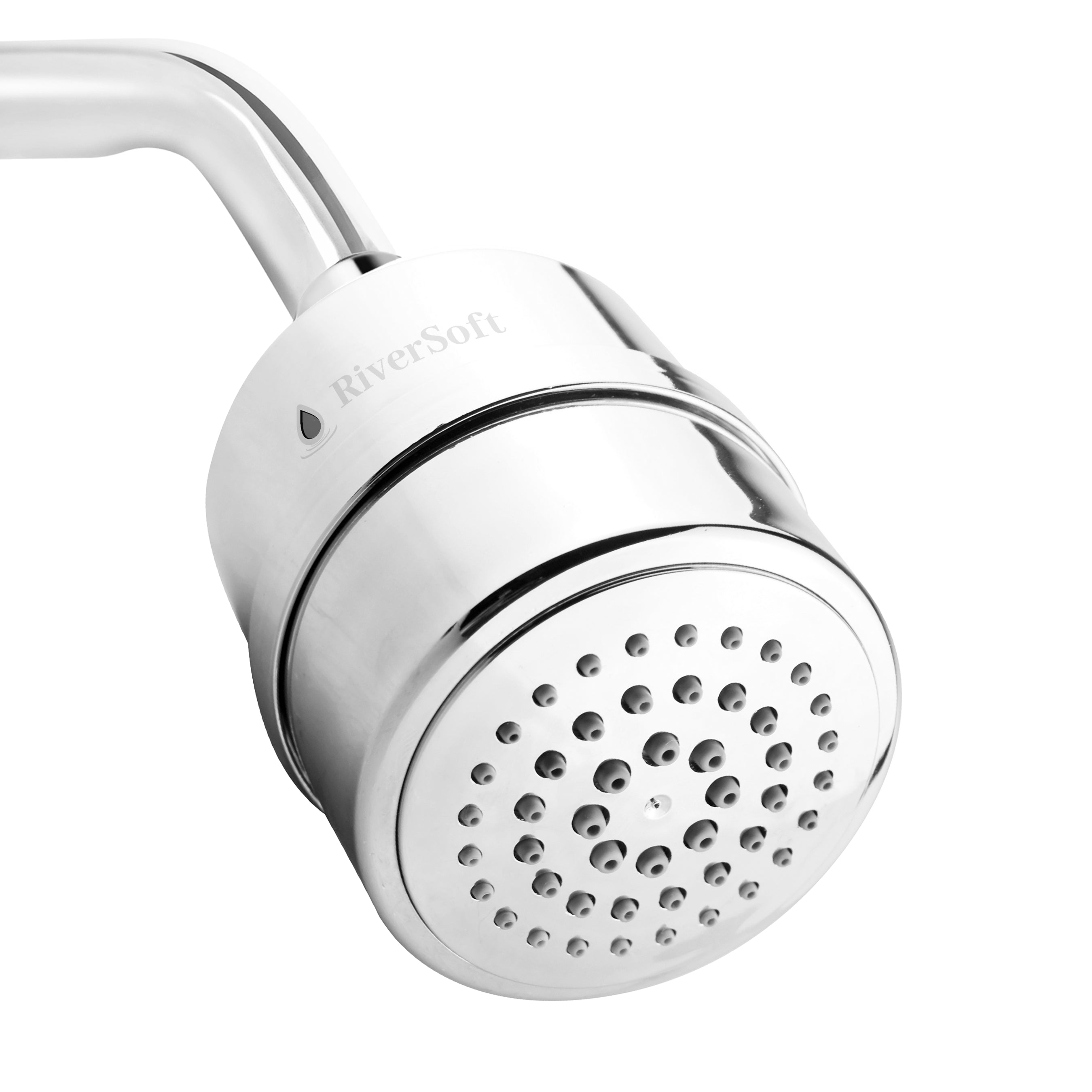 DIVA-01 shower filter for hard water with 15 stages | Water Softener for Bathroom (Chrome, Pack of 1)