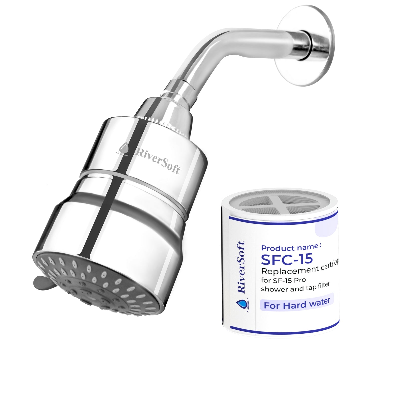 RiverSoft DIVA-05-C shower filter for hard water