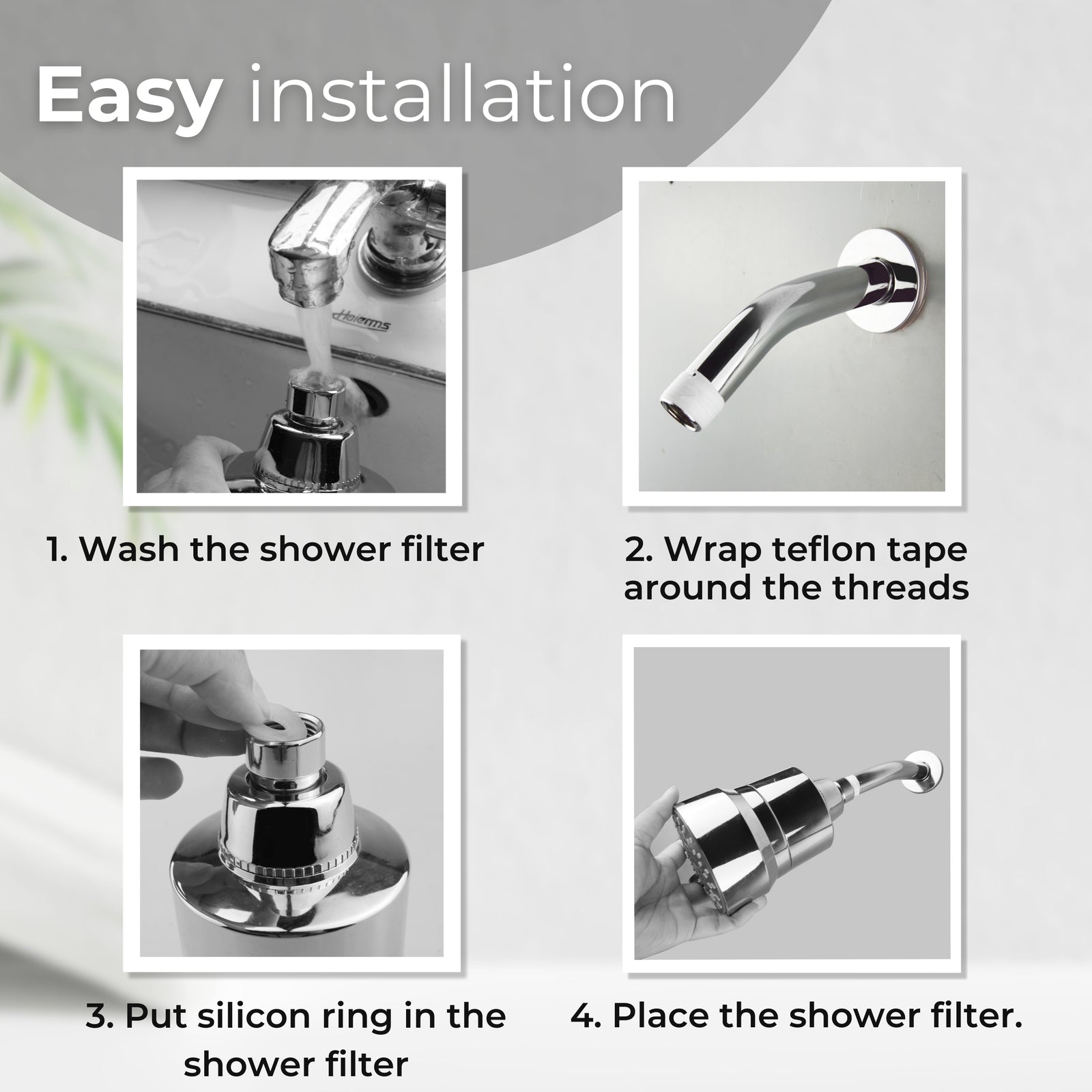 RiverSoft DIVA-05-C shower filter with easy installation
