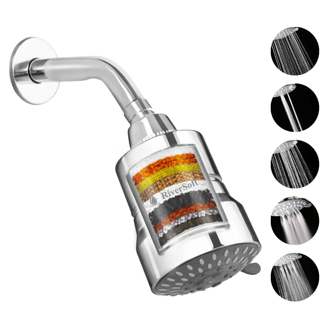 RiverSoft DIVA-05 | Hard Water Shower Filter | Multi-flow Shower Filter