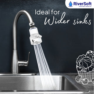 RiverSoft EB-03 Rotatable Faucet Filter ideal for wider sinks