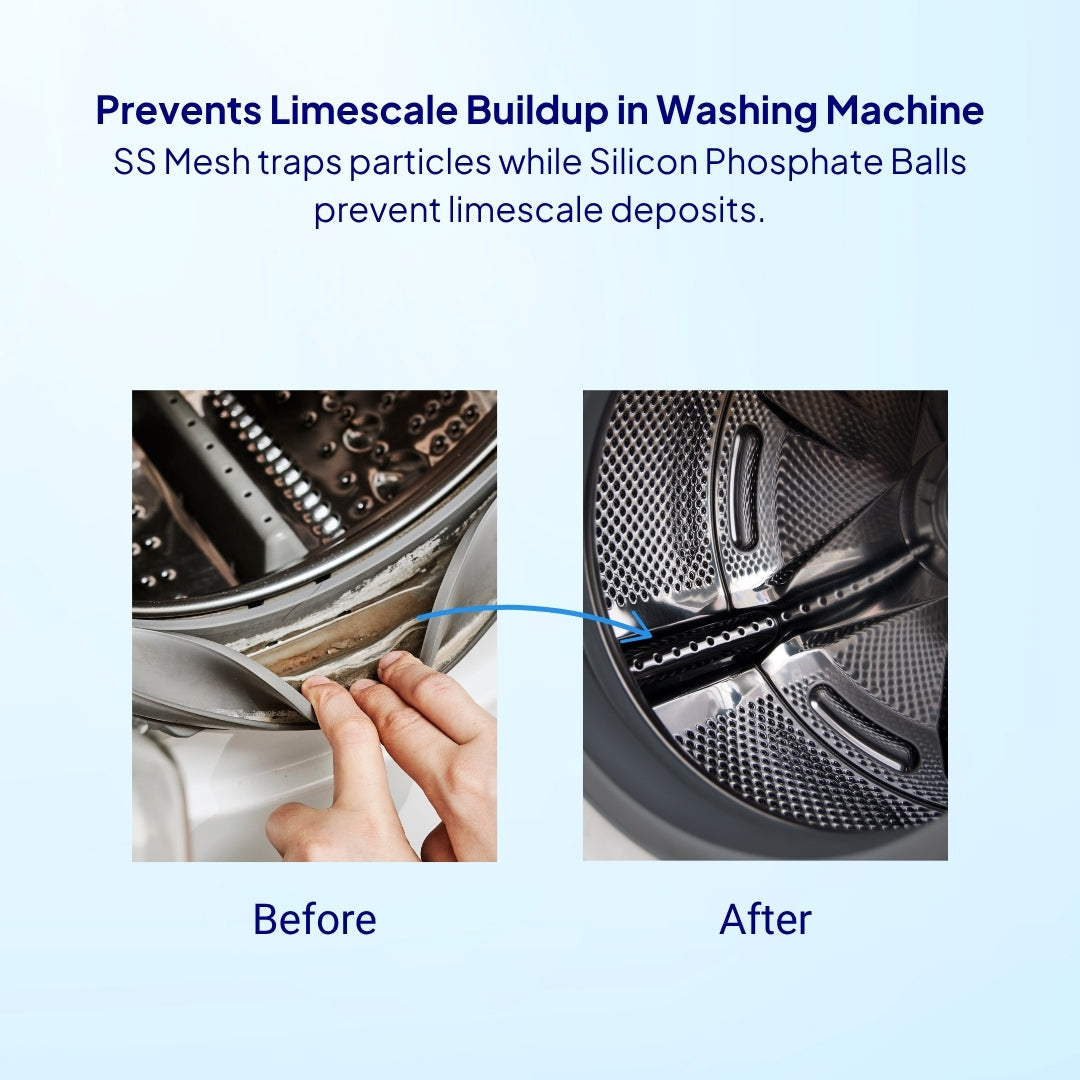 RiverSoft EBWF-04-C prevents limescale buildup in washing machine