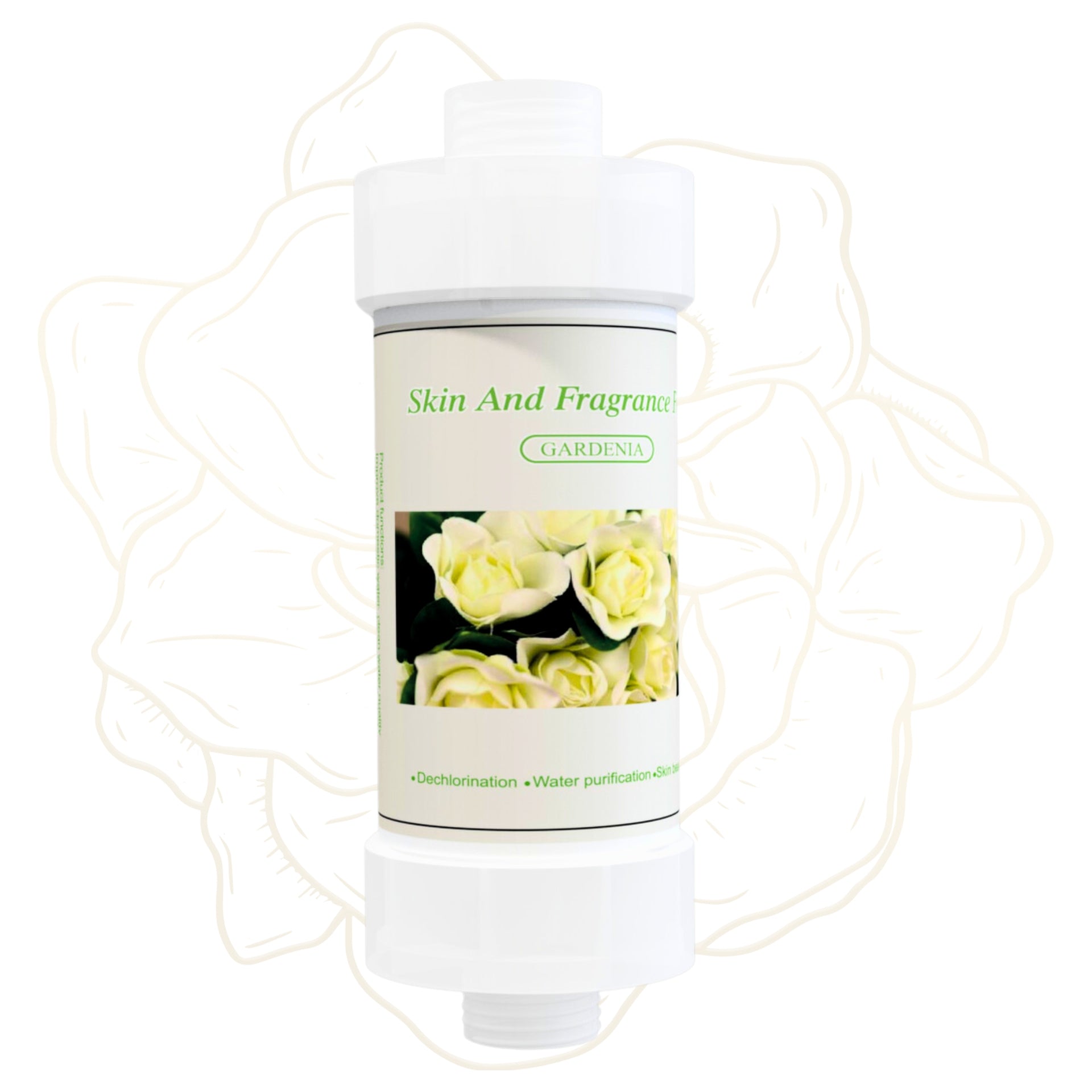 Fragrance filter for shower and tap | Removes bad odor, chlorine and sediments (Gardenia Fragrance)