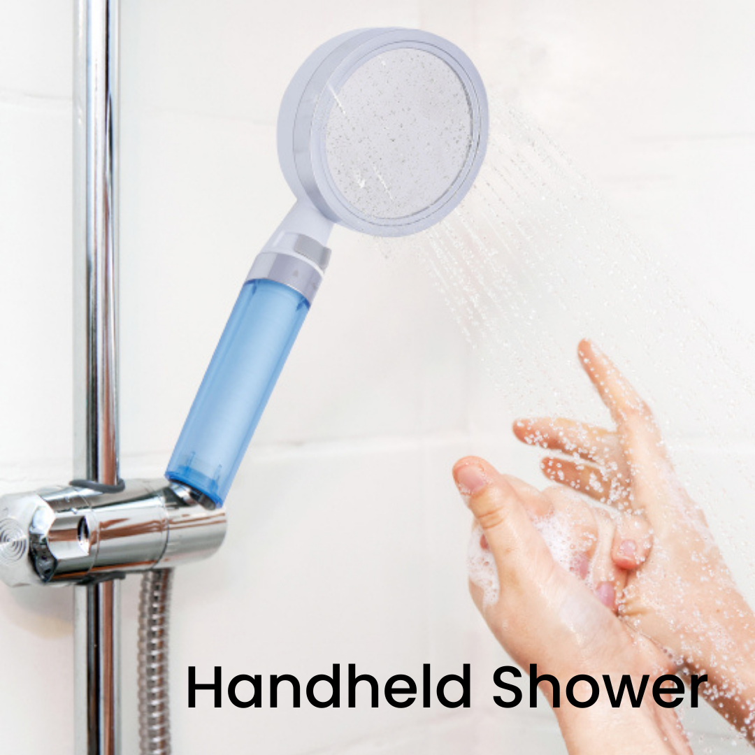 Handheld Shower, Flexible Shower Hose 1.5 Meter With Sf-15 Pro Shower-Tap Filter For Hard Water With 15 Stage (Handshower + Shower Filter+ Hose Pipe)