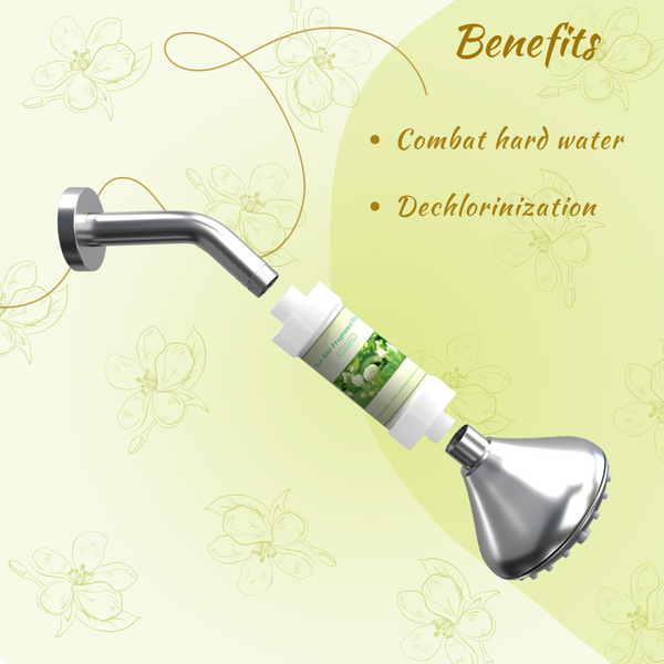 Fragrance filter for shower and tap | Removes bad odor, chlorine and sediments (Jasmine fragrance)