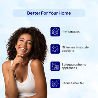 RiverSoft MHW-20 Protects skin, Minimises limescale deposits, Safeguards home appliances, and Reduces hair fall