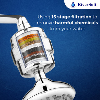 RiverSoft MS02SF15 mist shower filter with 15 stage filtration
