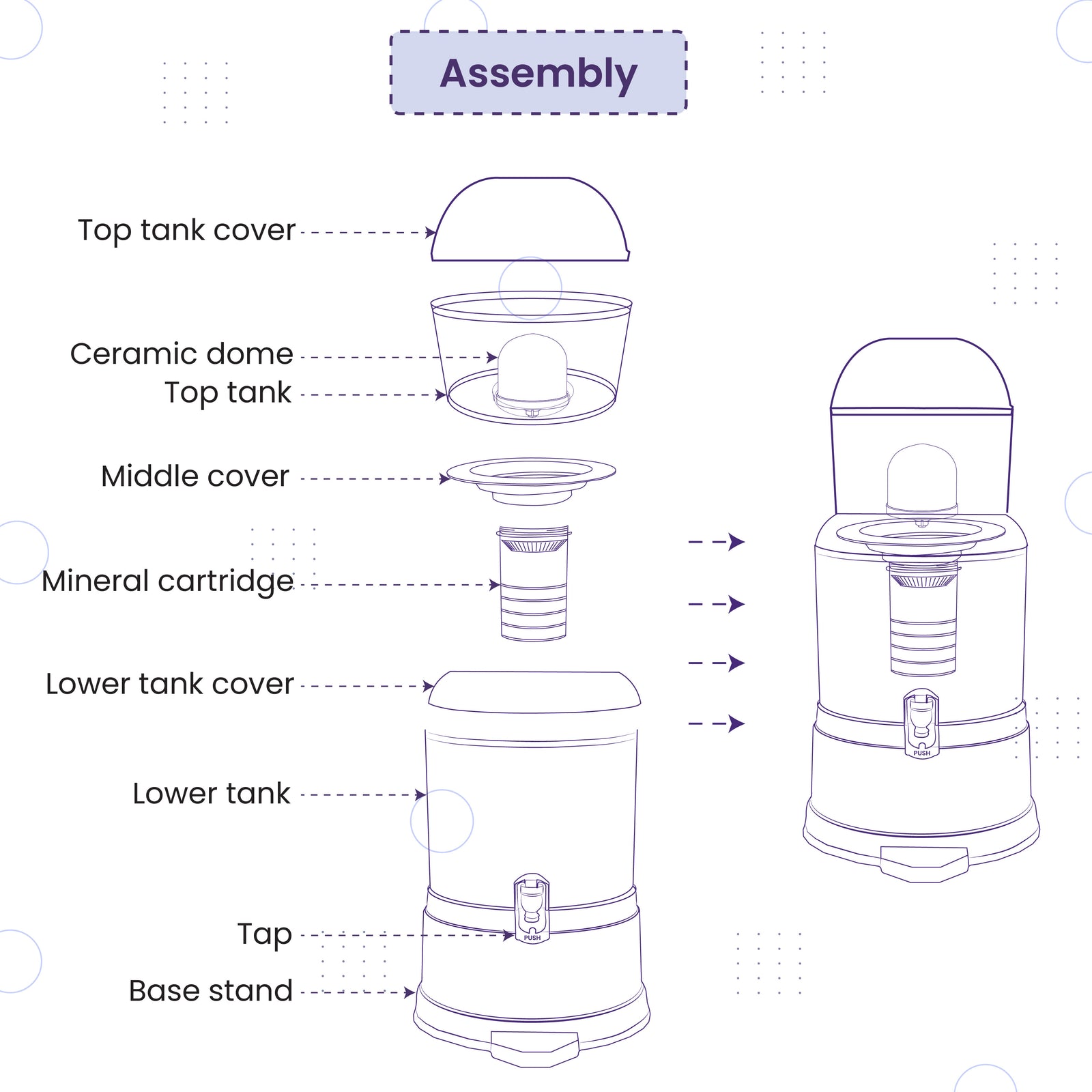 RiverSoft PS-MWP-18 Purestream Mineral Water Filter Assembly