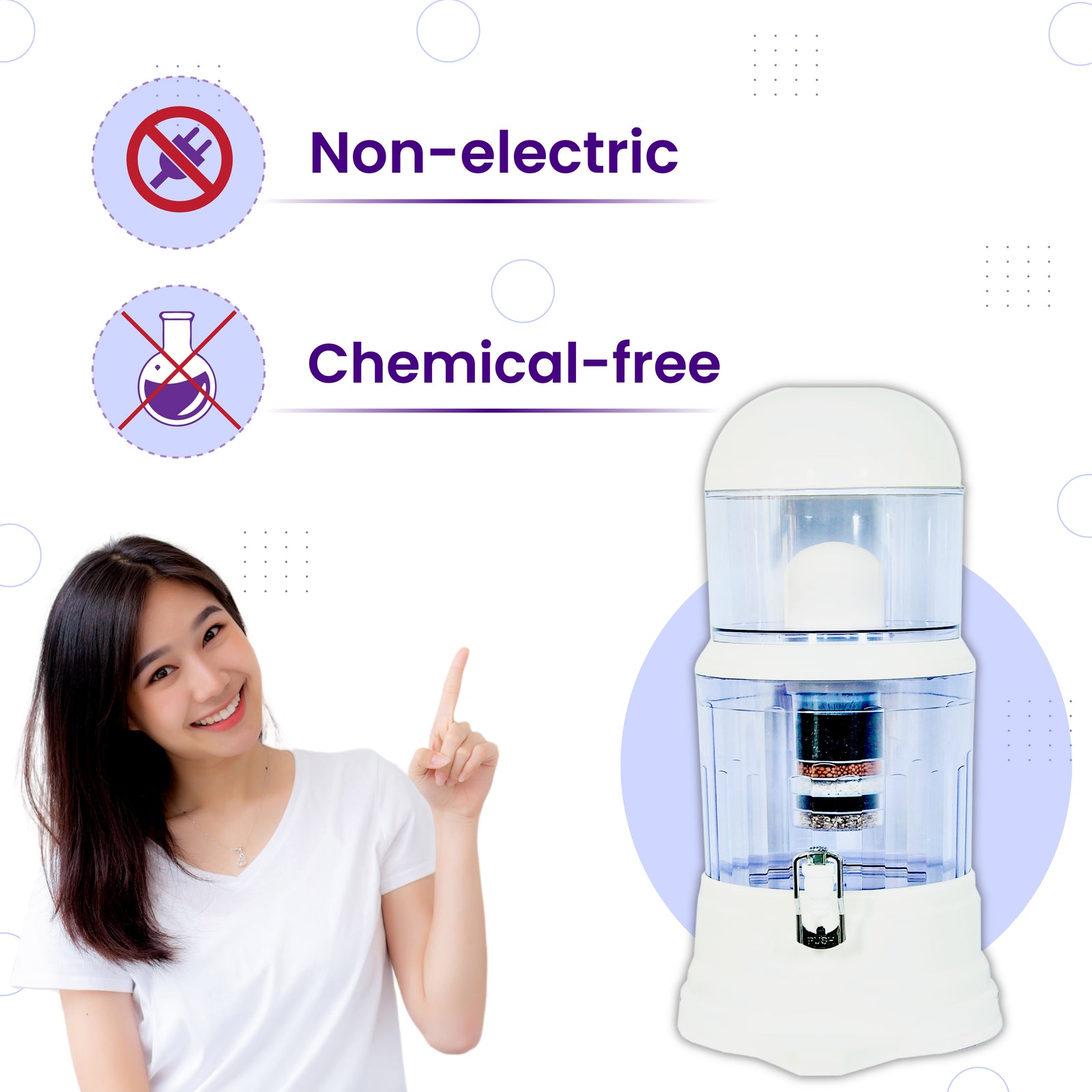 RiverSoft PS-MWP-18 Purestream Mineral Water Filter chemical free