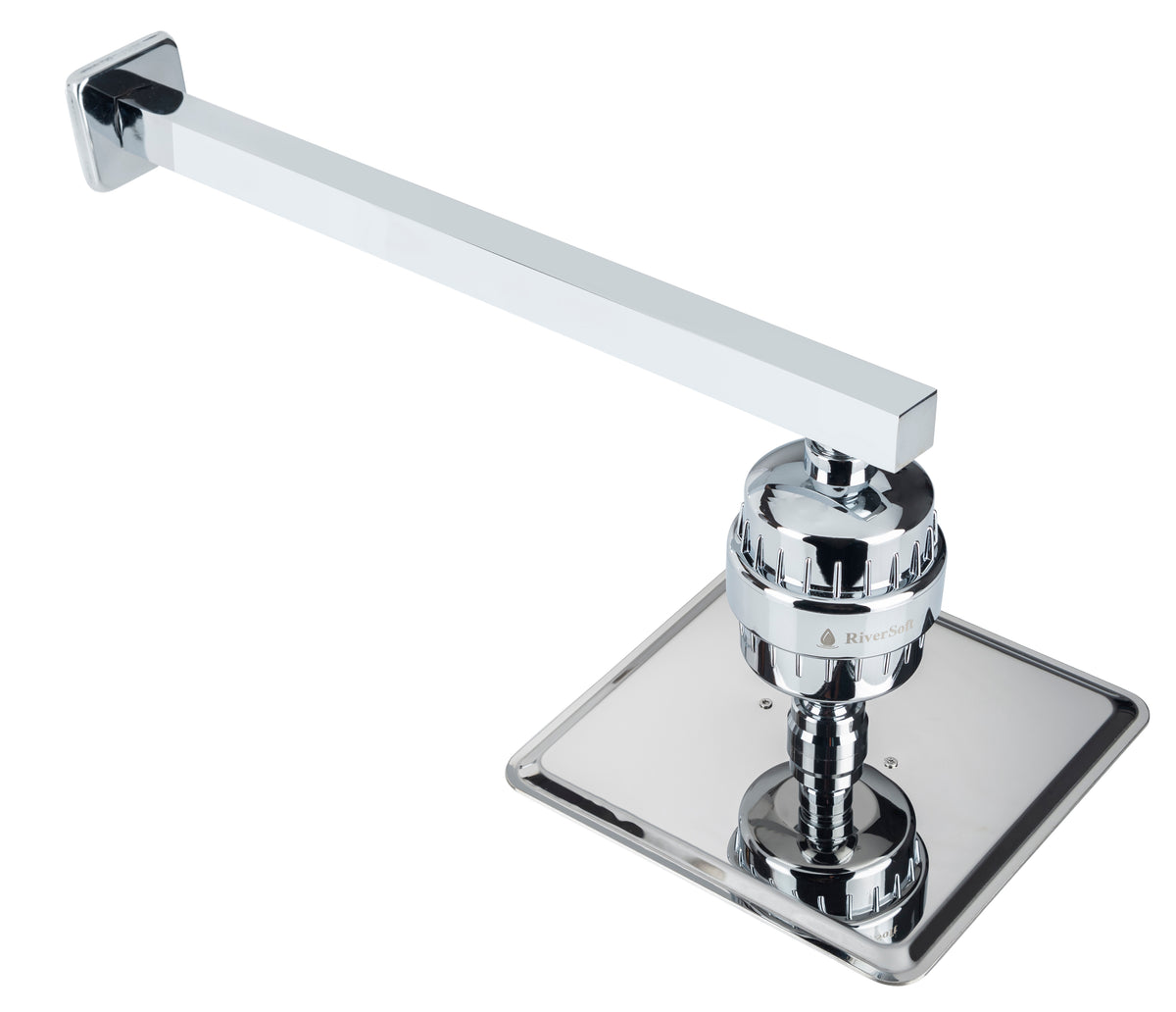RiverSoft RS100-SF-15 10x10 inch chrome rain shower head