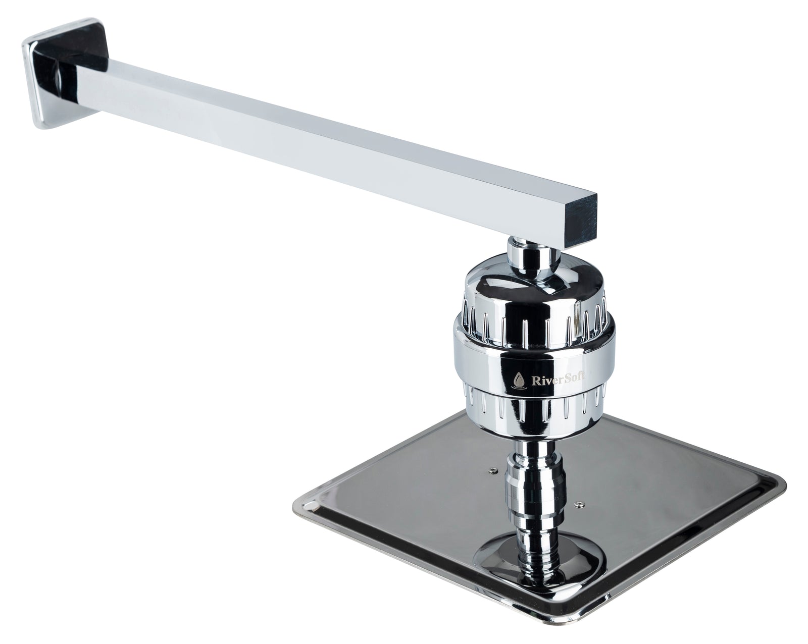 RiverSoft RS100-SF-15 complete rain shower set with chrome finish
