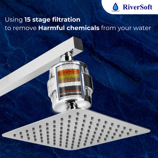 Riversoft Rain Shower Filter Combowith 15 stage filtration