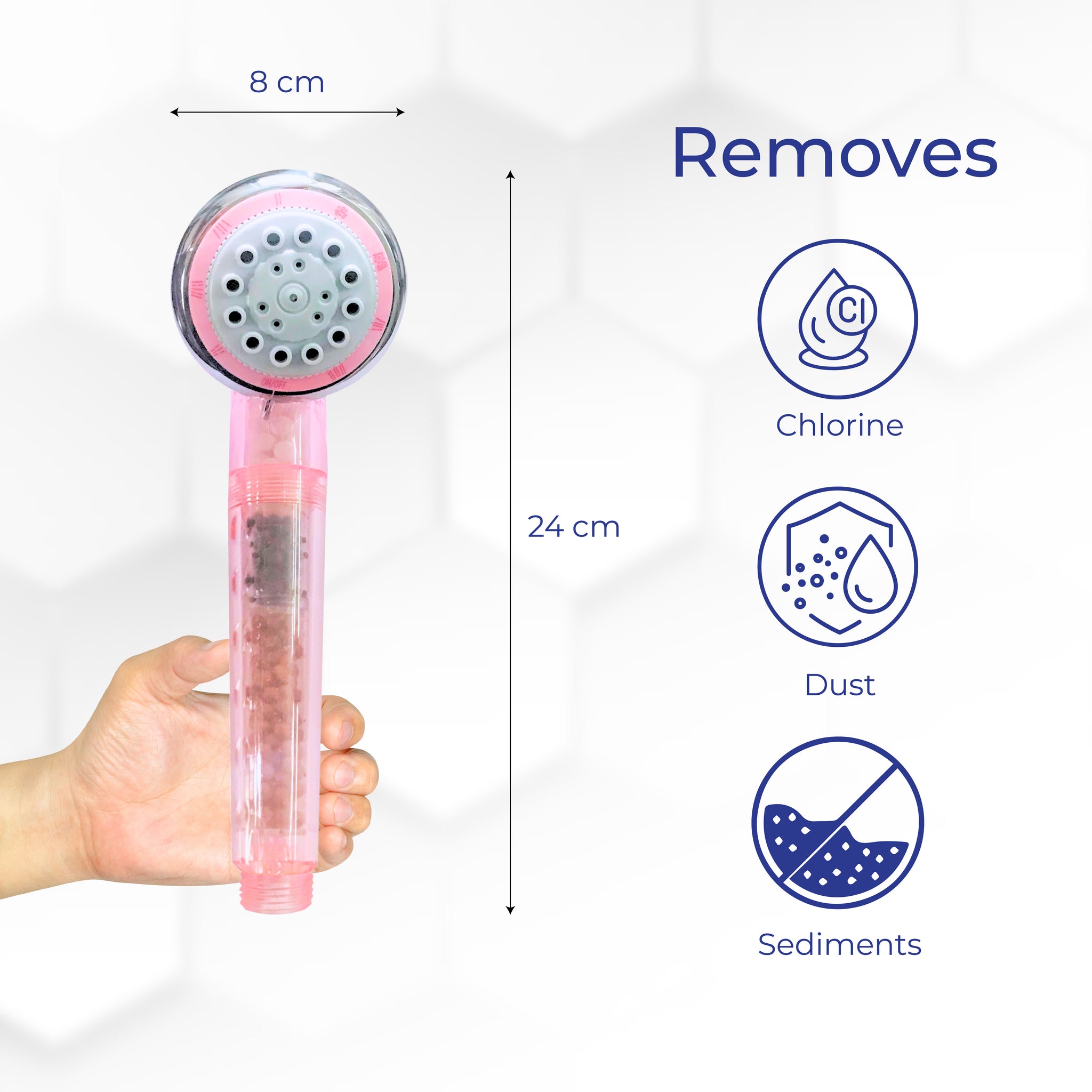 SH-15 Handheld Shower For Hard Water | With Mineral Balls | For Improving Hair And Skin