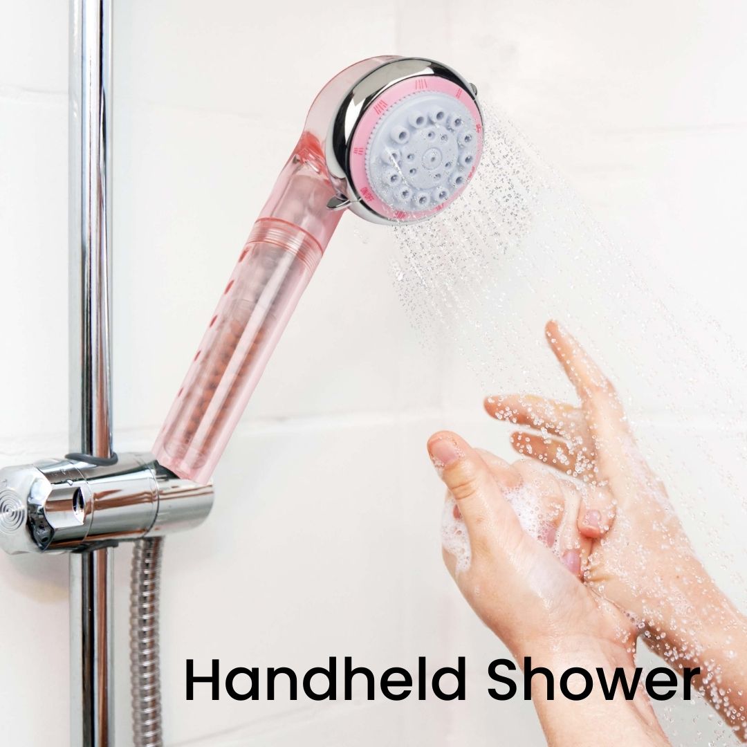 SF-15 shower filter with hand shower, SS Flexible Shower Hose 1.5 Meter.