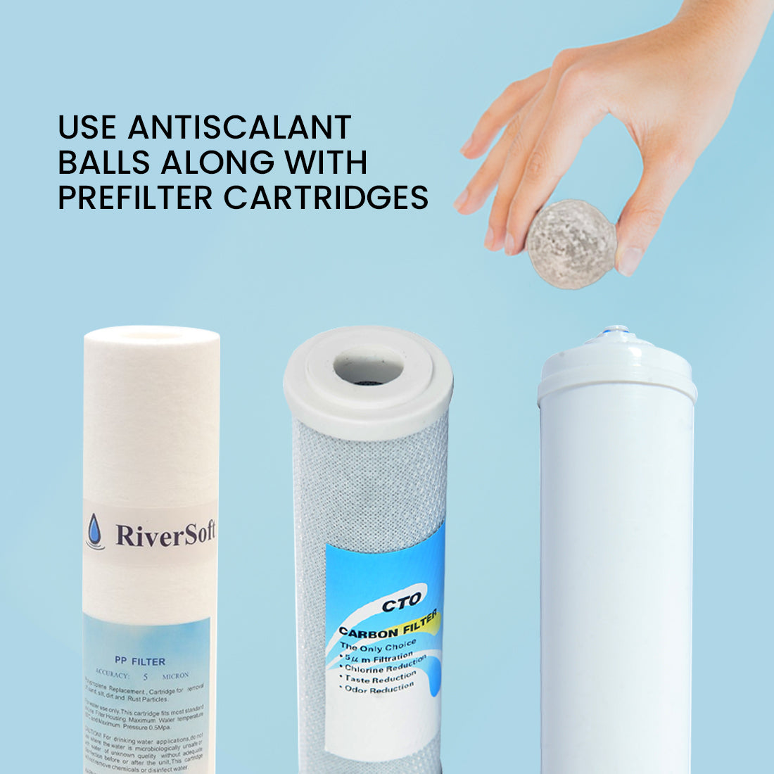 SI-2 RO Antiscalant crystals for hard water | Protects RO membrane from scaling, foul smell and contaminations in RO Prefilter housing (2Kg)