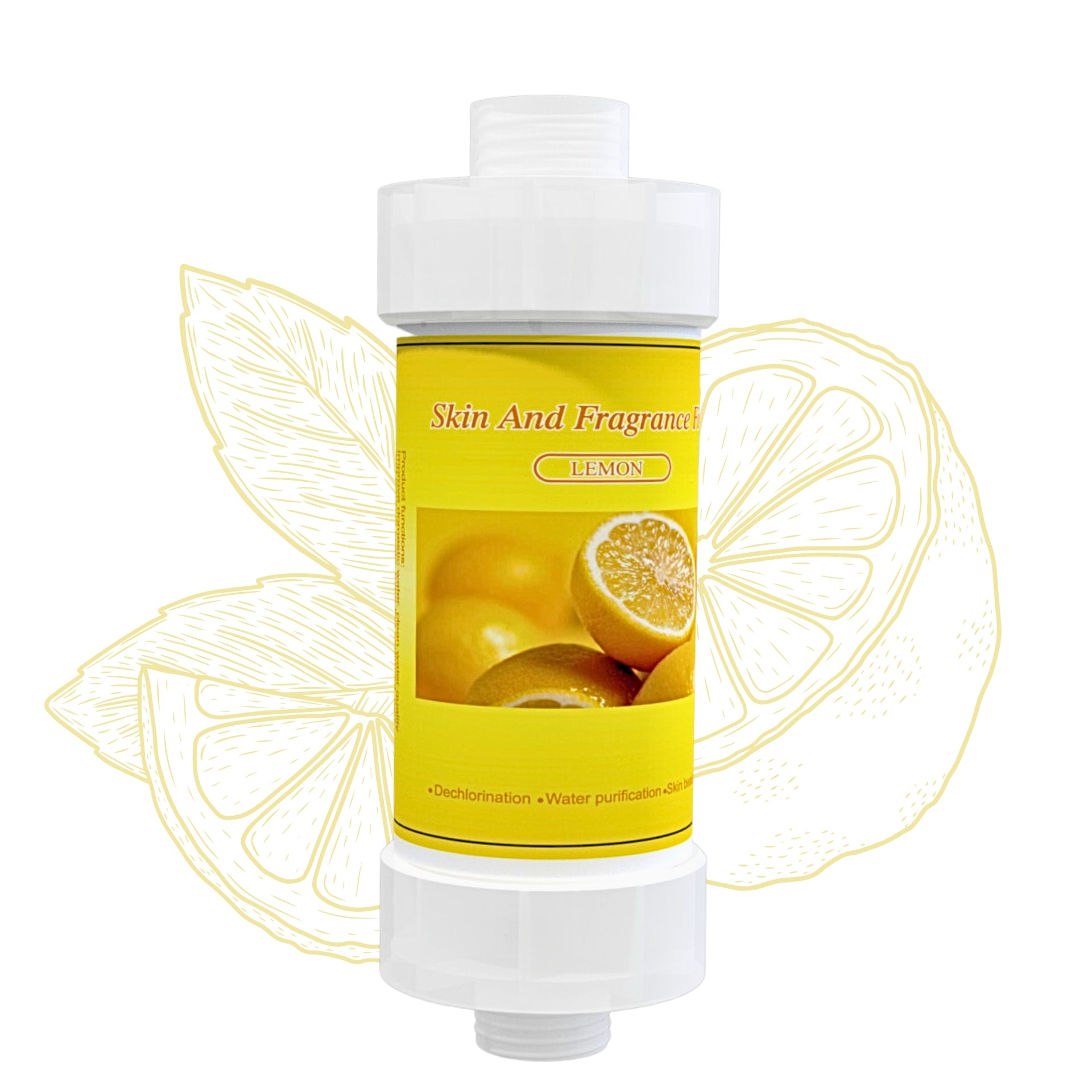 Fragrance filter for shower and tap | Removes bad odor, chlorine and sediments (Lemon Fragrance)