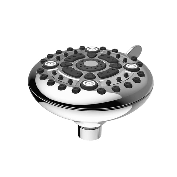 MS-5D135 overhead 5 inch shower with 6 function spray settings without arm (ABS, Chrome, Pack of 1) (Showerhead only)