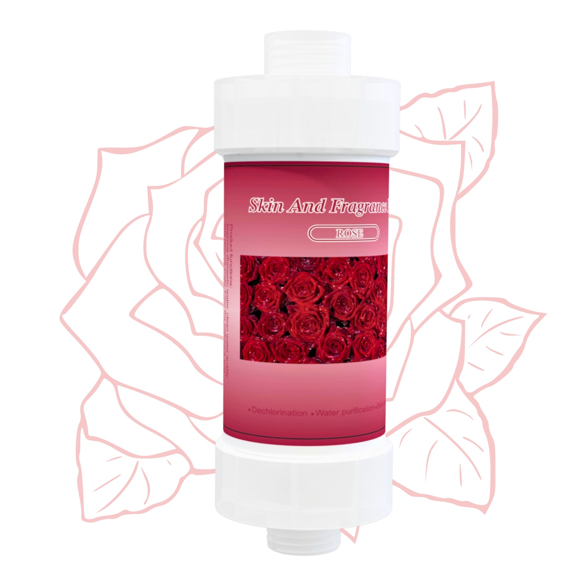 Fragrance filter for shower and tap | Removes bad odor, chlorine and sediments (Rose Fragrance)