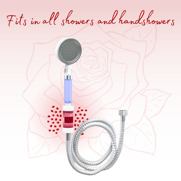 Fragrance filter for shower and tap | Removes bad odor, chlorine and sediments (Rose Fragrance)