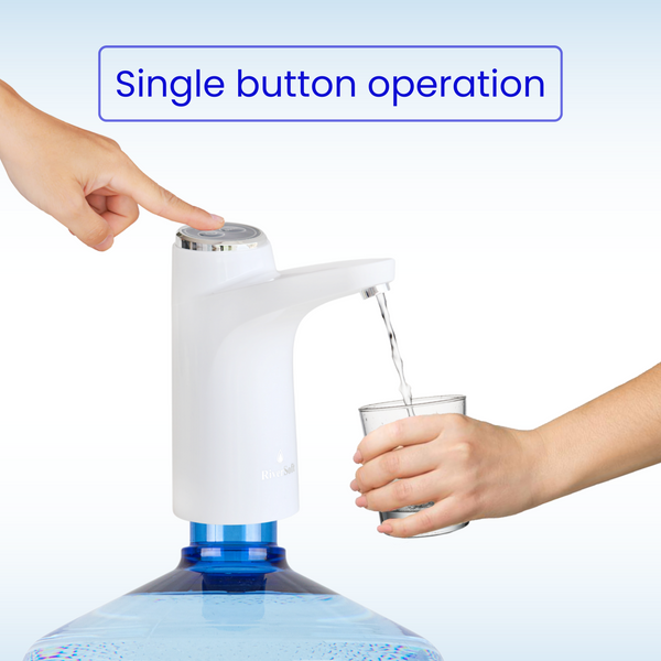 AWD-WH-1 Automatic Water Dispenser for 20 Litre Can (White, Food Grade, 4W, 1200 mah Battery)